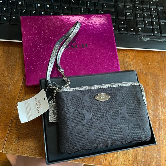 Coach Black and Silver Wristlet - Picture 12 of 12